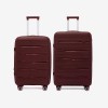  Troler set 2 Bucati KREAL model MARCILIA Troler mediu 64 cm şi Troler mare 74 cm polipropilenă rosu - Imagine 1