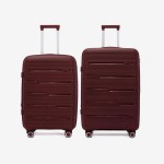  Troler set 2 Bucati KREAL model MARCILIA Troler mediu 64 cm şi Troler mare 74 cm polipropilenă rosu