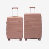 Troler set 2 Bucati KREAL model MARCILIA Troler mediu 64 cm şi Troler mare 74 cm polipropilenă roz - Imagine 1