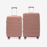  Troler set 2 Bucati KREAL model MARCILIA Troler mediu 64 cm şi Troler mare 74 cm polipropilenă roz