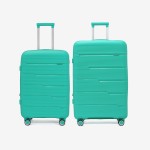  Troler set 2 Bucati KREAL model MARCILIA Troler mediu 64 cm şi Troler mare 74 cm polipropilenă verde