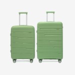  Troler set 2 Bucati KREAL model MARCILIA Troler mediu 64 cm şi Troler mare 74 cm polipropilenă verde deschis