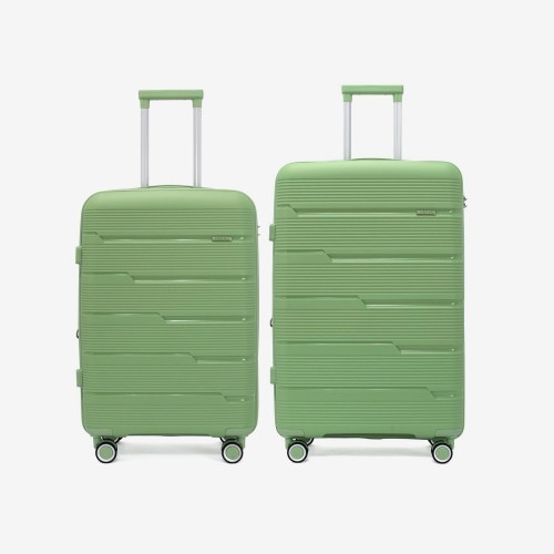  Troler set 2 Bucati KREAL model MARCILIA Troler mediu 64 cm şi Troler mare 74 cm polipropilenă verde deschis