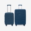  Troler set 2 Bucati KREAL model MARCILIA Troler cabina 54 cm şi Troler mare 74 cm polipropilenă albastru - Imagine 1
