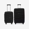  Troler set 2 Bucati KREAL model MARCILIA Troler cabina 54 cm şi Troler mare 74 cm polipropilenă negru  - Imagine 1