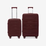  Troler set 2 Bucati KREAL model MARCILIA Troler cabina 54 cm şi Troler mare 74 cm polipropilenă rosu