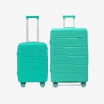  Troler set 2 Bucati KREAL model MARCILIA Troler cabina 54 cm şi Troler mare 74 cm polipropilenă verde