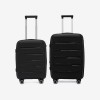  Troler set 2 Bucati KREAL model MARCILIA Troler cabina 54 cm şi Troler mediu 64 cm polipropilenă negru  - Imagine 1