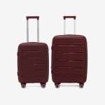  Troler set 2 Bucati KREAL model MARCILIA Troler cabina 54 cm şi Troler mediu 64 cm polipropilenă rosu