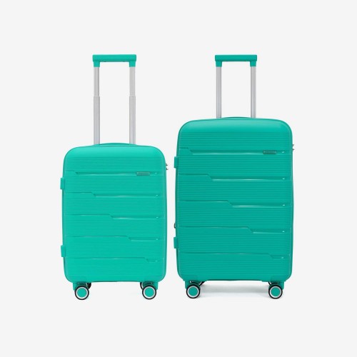  Troler set 2 Bucati KREAL model MARCILIA Troler cabina 54 cm şi Troler mediu 64 cm polipropilenă verde