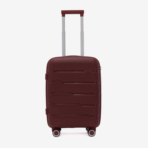  Troler set 2 Bucati KREAL model MARCILIA Troler cabina 54 cm şi Troler mediu 64 cm polipropilenă rosu