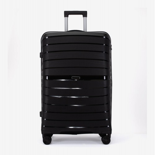  Troler set 2 Bucati KREAL model HAWAII Troler cabina 55 cm şi Troler mare 75 cm polipropilenă negru