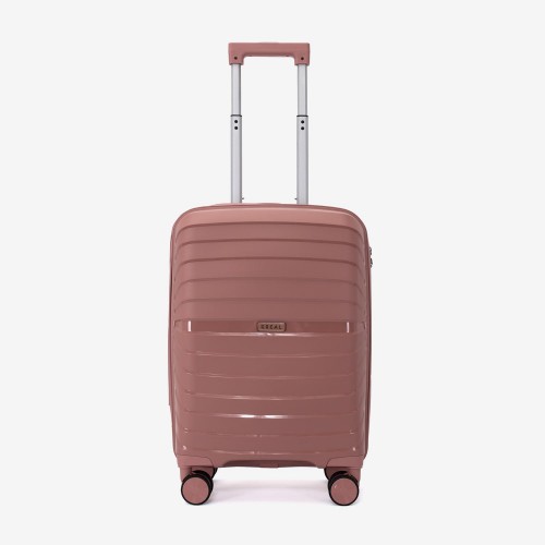  Troler set 2 Bucati KREAL model HAWAII Troler cabina 55 cm şi Troler mare 75 cm polipropilenă roz