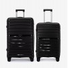  Troler set 2 Bucati KREAL model HAWAII Troler mediu 64 cm şi Troler mare 75 cm polipropilenă negru - Imagine 1