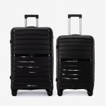  Troler set 2 Bucati KREAL model HAWAII Troler mediu 64 cm şi Troler mare 75 cm polipropilenă negru