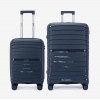  Troler set 2 Bucati KREAL model HAWAII Troler cabina 55 cm şi Troler mare 75 cm polipropilenă albastru - Imagine 1