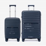  Troler set 2 Bucati KREAL model HAWAII Troler cabina 55 cm şi Troler mare 75 cm polipropilenă albastru