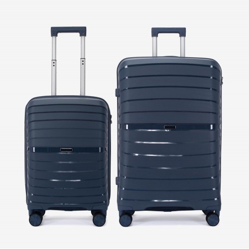  Troler set 2 Bucati KREAL model HAWAII Troler cabina 55 cm şi Troler mare 75 cm polipropilenă albastru