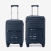  Troler set 2 Bucati KREAL model HAWAII Troler cabina 55 cm şi Troler mediu 64 cm polipropilenă bleumarin - Imagine 1