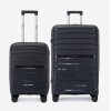  Troler set 2 Bucati KREAL model HAWAII Troler cabina 55 cm şi Troler mare 75 cm polipropilenă  gri - Imagine 1