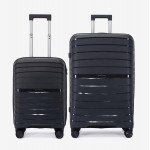  Troler set 2 Bucati KREAL model HAWAII Troler cabina 55 cm şi Troler mare 75 cm polipropilenă  gri