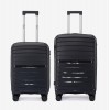  Troler set 2 Bucati KREAL model HAWAII Troler cabina 55 cm şi Troler mediu 64 cm polipropilenă gri - Imagine 1