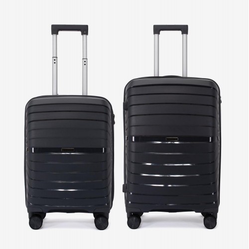 Troler set 2 Bucati KREAL model HAWAII Troler cabina 55 cm şi Troler mediu 64 cm polipropilenă gri