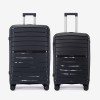  Troler set 2 Bucati KREAL model HAWAII Troler mediu 64 cm şi Troler mare 75 cm polipropilenă gri - Imagine 1