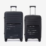  Troler set 2 Bucati KREAL model HAWAII Troler mediu 64 cm şi Troler mare 75 cm polipropilenă gri