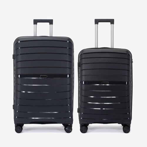  Troler set 2 Bucati KREAL model HAWAII Troler mediu 64 cm şi Troler mare 75 cm polipropilenă gri