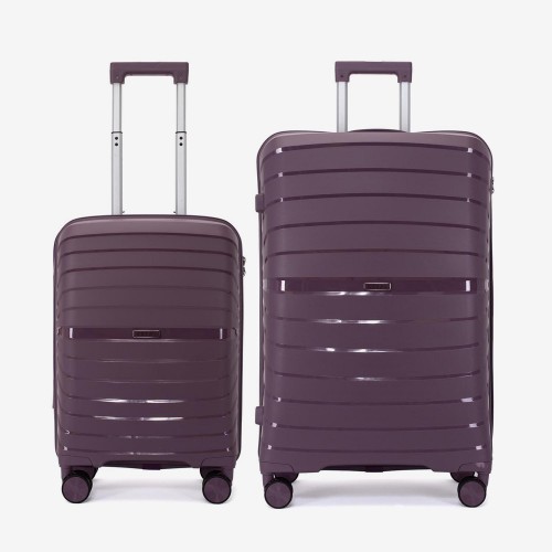  Troler set 2 Bucati KREAL model HAWAII Troler cabina 55 cm şi Troler mare 75 cm polipropilenă  violet