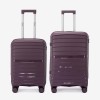  Troler set 2 Bucati KREAL model HAWAII Troler cabina 55 cm şi Troler mediu 64 cm polipropilenă violet - Imagine 1
