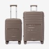  Troler set 2 Bucati KREAL model HAWAII Troler cabina 55 cm şi Troler mare 75 cm polipropilenă  khaki - Imagine 1