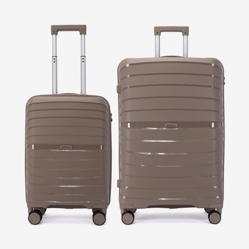  Troler set 2 Bucati KREAL model HAWAII Troler cabina 55 cm şi Troler mare 75 cm polipropilenă  khaki