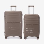  Troler set 2 Bucati KREAL model HAWAII Troler mediu 64 cm şi Troler mare 75 cm polipropilenă  khaki