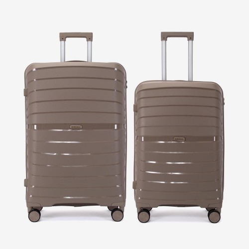  Troler set 2 Bucati KREAL model HAWAII Troler mediu 64 cm şi Troler mare 75 cm polipropilenă  khaki