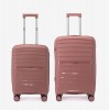  Troler set 2 Bucati KREAL model HAWAII Troler cabina 55 cm şi Troler mediu 64 cm polipropilenă roz - Imagine 1