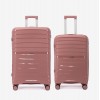  Troler set 2 Bucati KREAL model HAWAII Troler mediu 64 cm şi Troler mare 75 cm polipropilenă  roz - Imagine 1