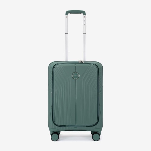 Troler cabina buzunar frontal laptop KREAL model IBIZA 55 cm polipropilenă verde