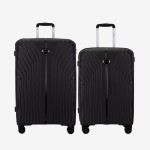  Troler set 2 Bucati KREAL model IBIZA Troler mediu 65 cm şi Troler mare 75 cm polipropilenă negru 