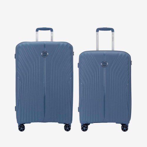  Troler set 2 Bucati KREAL model IBIZA Troler mediu 65 cm şi Troler mare 75 cm polipropilenă albastru