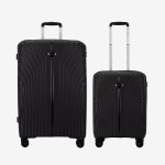  Troler set 2 Bucati KREAL model IBIZA Troler cabina 55 cm şi Troler mare 75 cm polipropilenă negru 