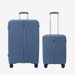  Troler set 2 Bucati KREAL model IBIZA Troler cabina 55 cm şi Troler mare 75 cm polipropilenă albastru