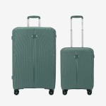  Troler set 2 Bucati KREAL model IBIZA Troler cabina 55 cm şi Troler mare 75 cm polipropilenă verde