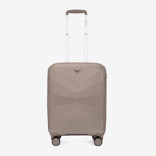  Troler set 2 Bucati KREAL model TASOS Troler cabina 55 cm şi Troler mediu 66 cm polipropilenă champagne