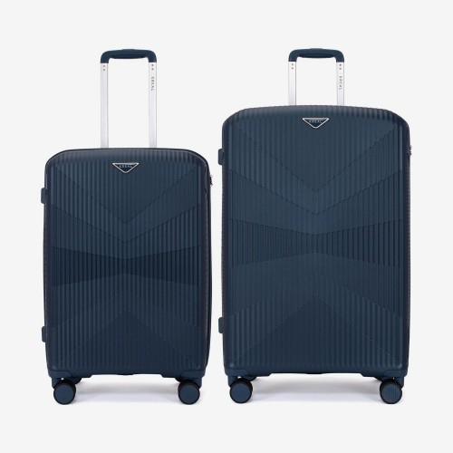  Troler set 2 Bucati KREAL model TASOS Troler mediu 66 cm şi Troler mare 74 cm polipropilenă albastru