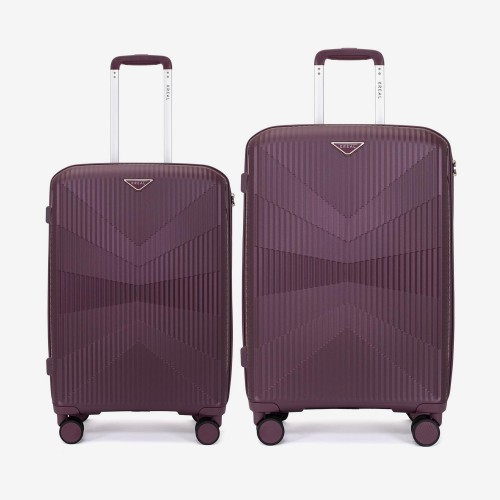  Troler set 2 Bucati KREAL model TASOS Troler mediu 66 cm şi Troler mare 74 cm polipropilenă burgundy