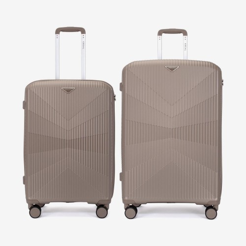  Troler set 2 Bucati KREAL model TASOS Troler mediu 66 cm şi Troler mare 74 cm polipropilenă gold