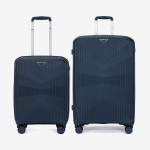  Troler set 2 Bucati KREAL model TASOS Troler cabina 55 cm şi Troler mare 74 cm polipropilenă albastru
