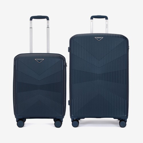  Troler set 2 Bucati KREAL model TASOS Troler cabina 55 cm şi Troler mare 74 cm polipropilenă albastru